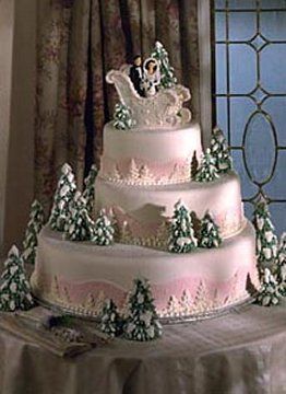 6 Super Dreamy Winter Wonderland  Wedding  Cakes 