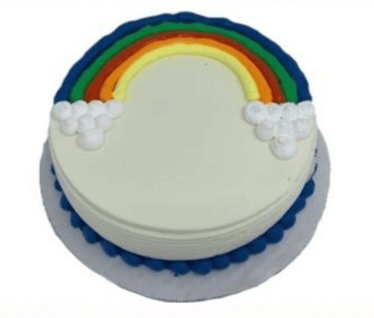 Dairy Queen Ice Cream Cake - Rainbow custom birthday