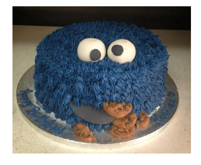 Cookie Monster Buttercream Paul's Bakery Cake