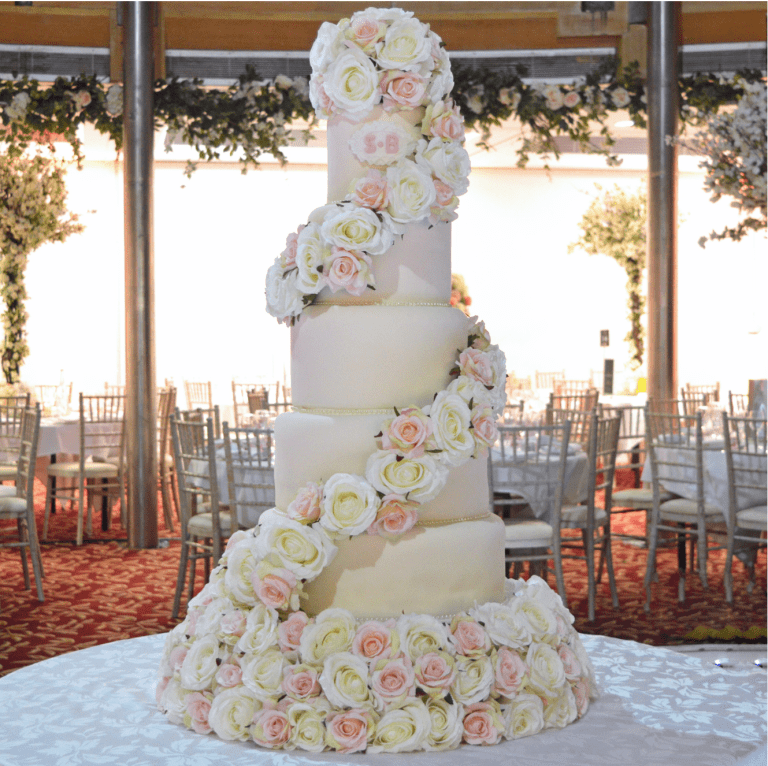 Iced Paul's Bakery Wedding Cake 700 Pounds