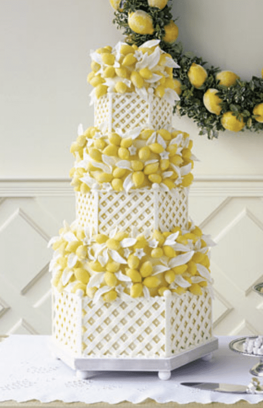 Sylvia Weinstock Cakes Lemon Tiered lattice